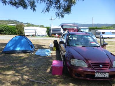 Erste Nacht auf einem Campingplatz in Picton